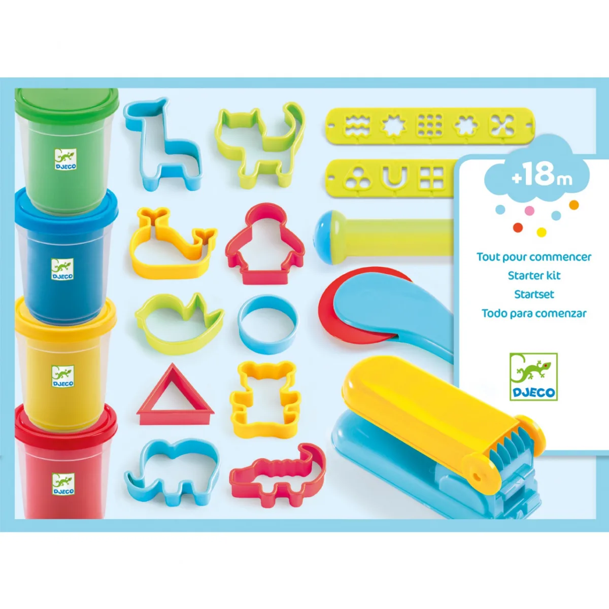 Set modelaj cu plastilina Culori de baza, Djeco - imagine 2