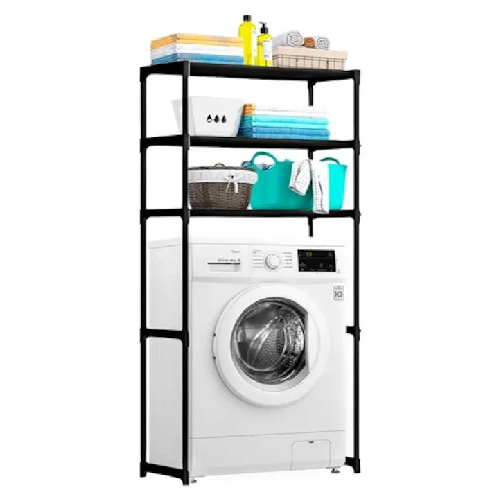 Raft modular Macvi® cu 3 polite pentru deasupra masinii de spalat, 72x25x155 cm, suport depozitare spatiu redus - imagine 5