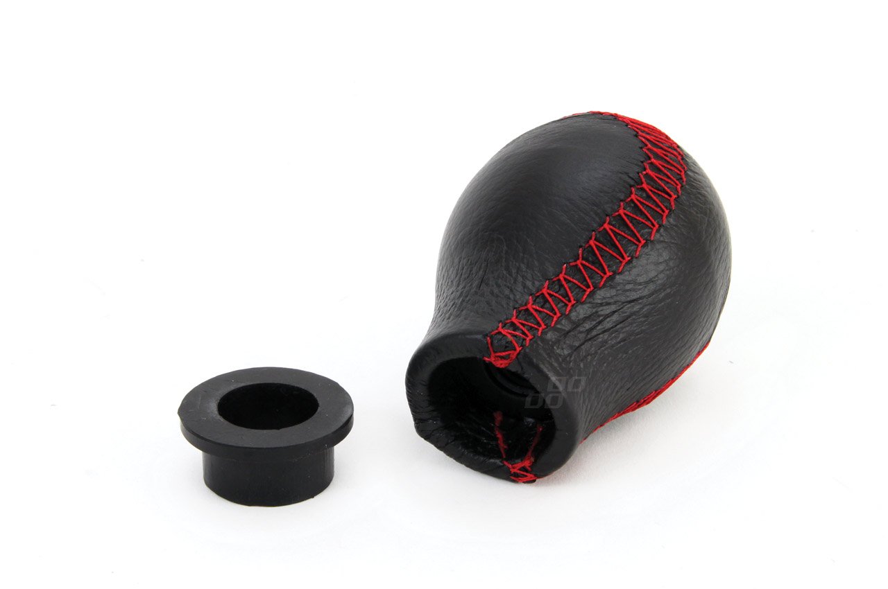 nuca schimbator de viteza din piele cu cusatura rosie 3 Nuca schimbator de viteza din piele cu cusatura rosie - imagine 3