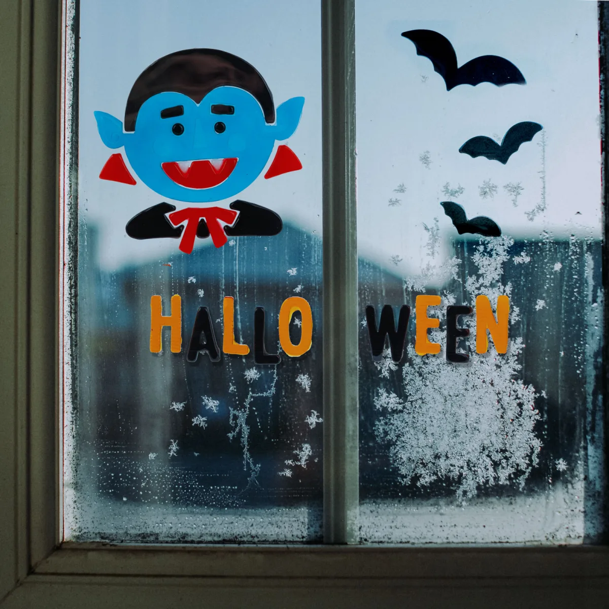 Autocolante gel Halloween pentru geam reutilizabile decoratiuni fereastra dovleci fantome