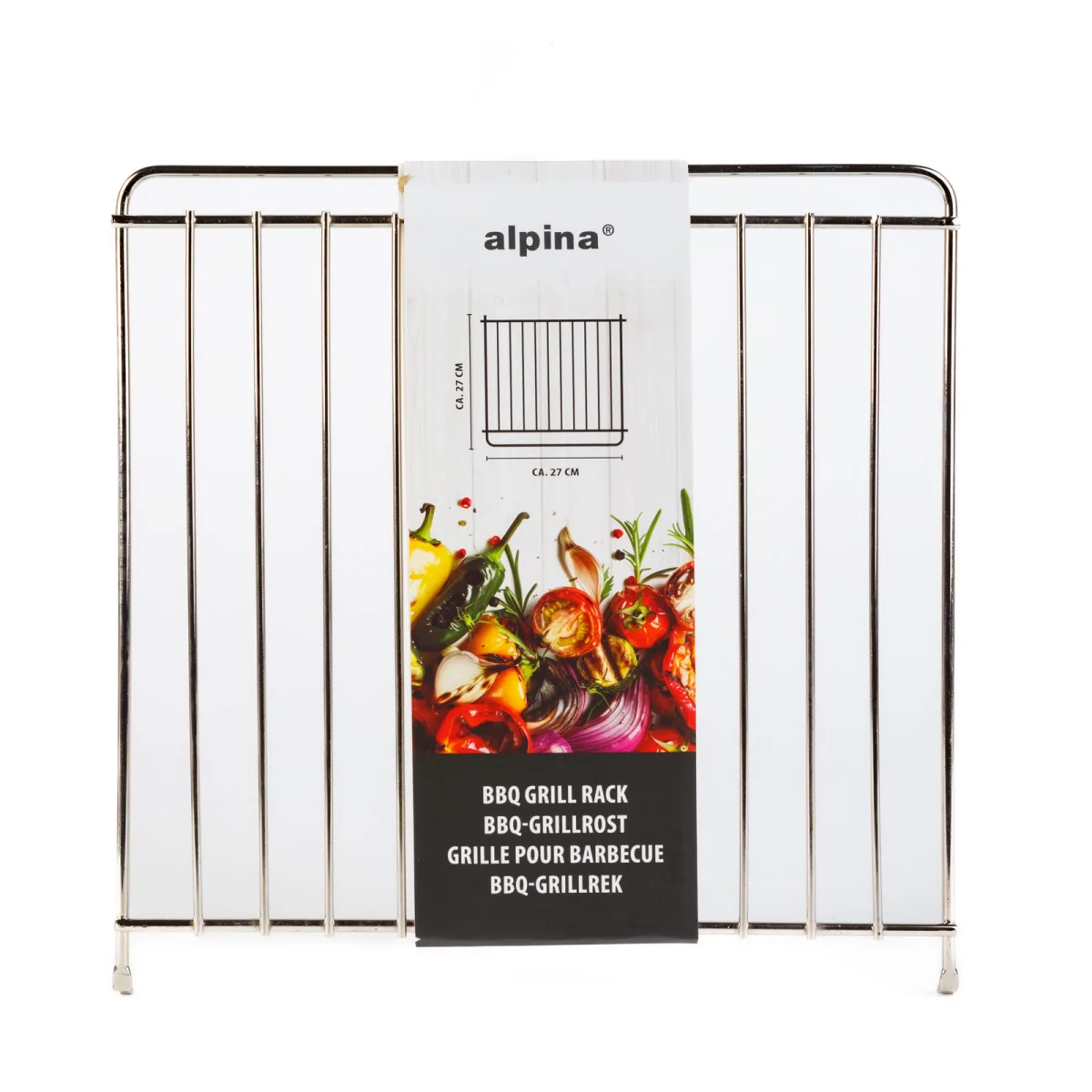 Gratar tip plasa pentru carne si legume, suprafata de gatire 27 x 26 x 3 cm, BBQ