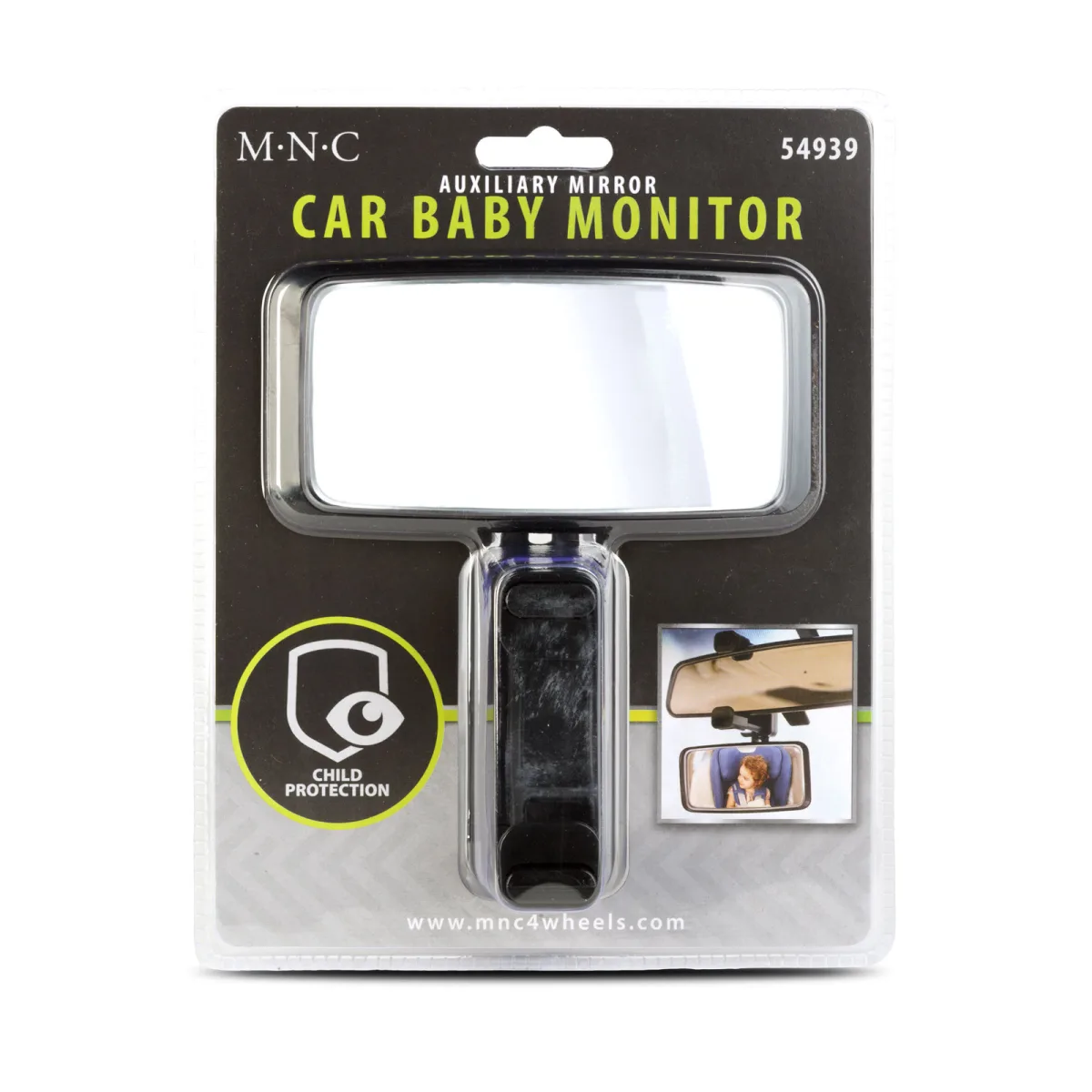 Oglinda auxiliara auto pentru monitorizare copil pe bancheta din spate, prindere pe oglinda retrovizoare - imagine 3
