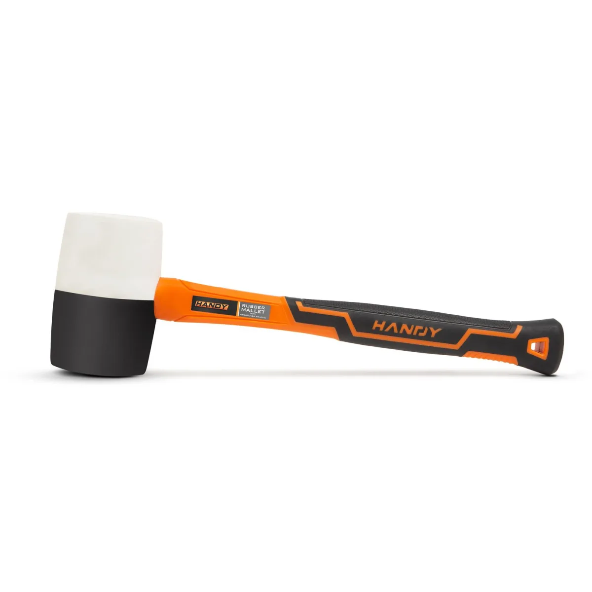 Ciocan Cauciuc 907 g cu Maner din Fibra de Sticla Antiderapant, Cap Cauciuc Alb/Negru