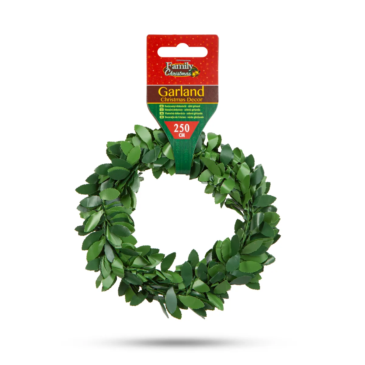 Ghirlanda Craciun verde 2.5 m, decor artificial dens pentru interior 1.5 cm - imagine 2