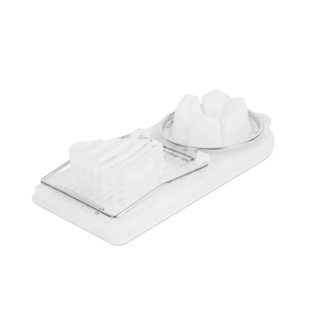 Feliator oua plastic inox, 19 x 8 cm, taiere rapida ou fiert, 2 moduri feliere,  alb