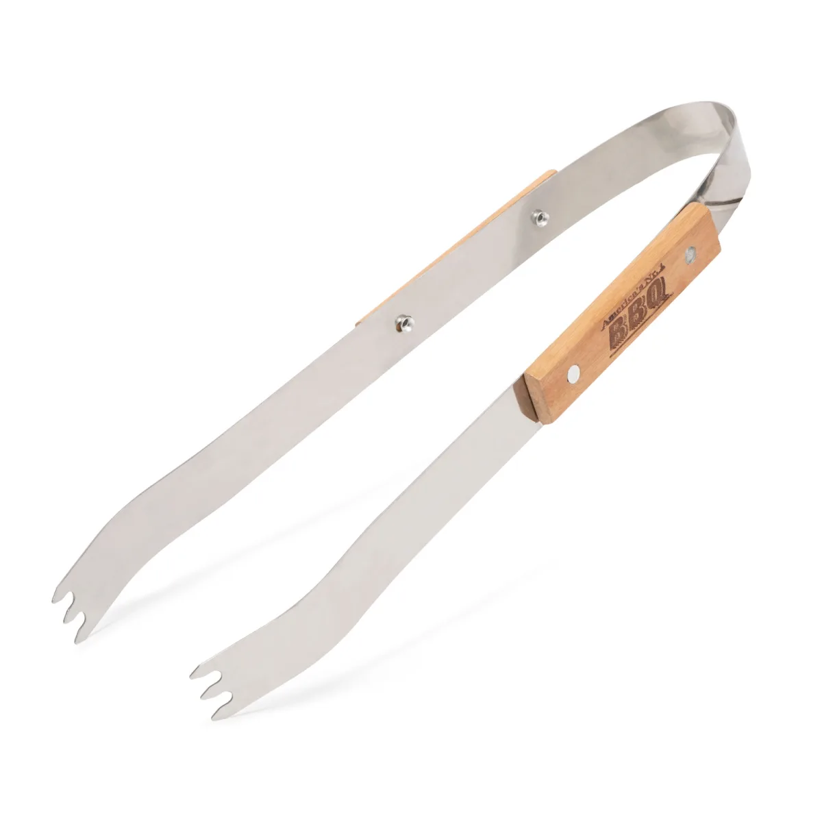 Set dispozitive gratar, 3 piese, manere din lemn, capete inox, pentru carne si legume - imagine 5