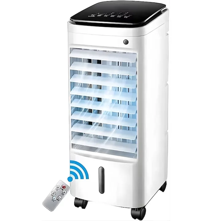 Racitor Macvi®, control digital, telecomanda, 65W, rezervor 3.5L, 3 viteze, 2 moduri de suflare, portabil, alb