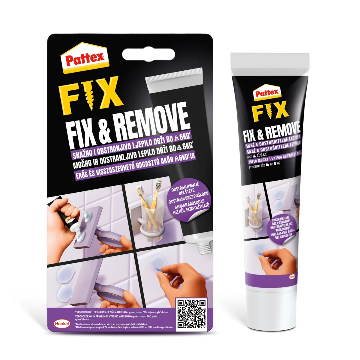 Adeziv lichid Pattex Fix Remove 44 g, lipici removabil transparent, adeziv universal puternic