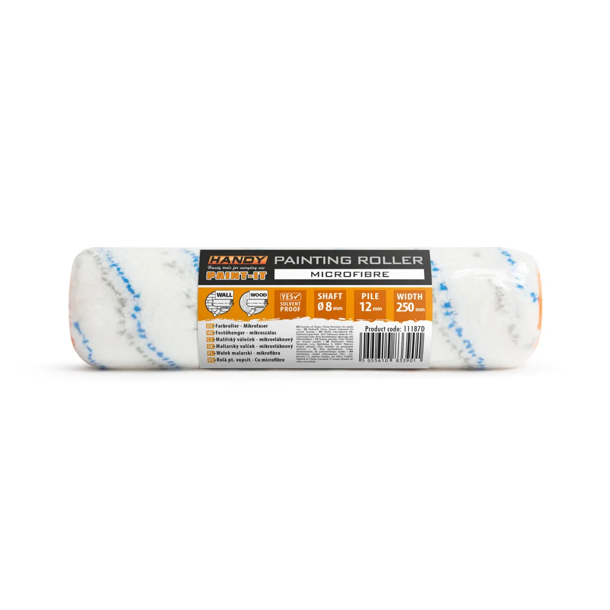 Rola vopsit microfibra, 250 mm, pentru pereti si tavane, rola lavabila profesionala fara scame - imagine 2