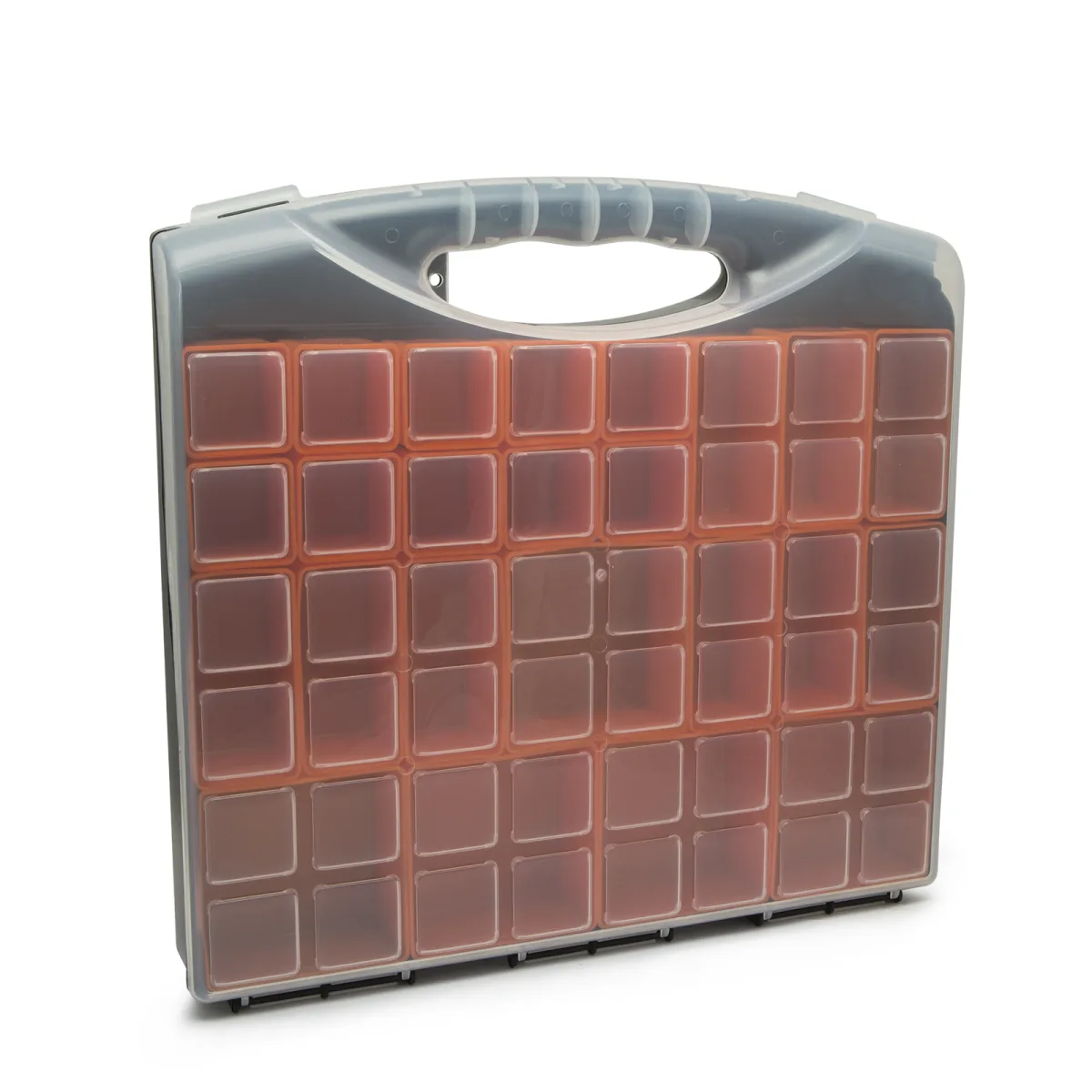 Cutie organizator pentru accesorii cu compartimente detasabile si capac transparent, 400 x 370 x 58 mm