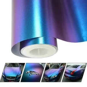 Folie auto Cameleon Albastru/Violet pentru colantare integrala, Termoplastica, cu tehnologie „BUBBLE FREE”, finisaj Lucios, dimensiune 3,0m x 1,52m