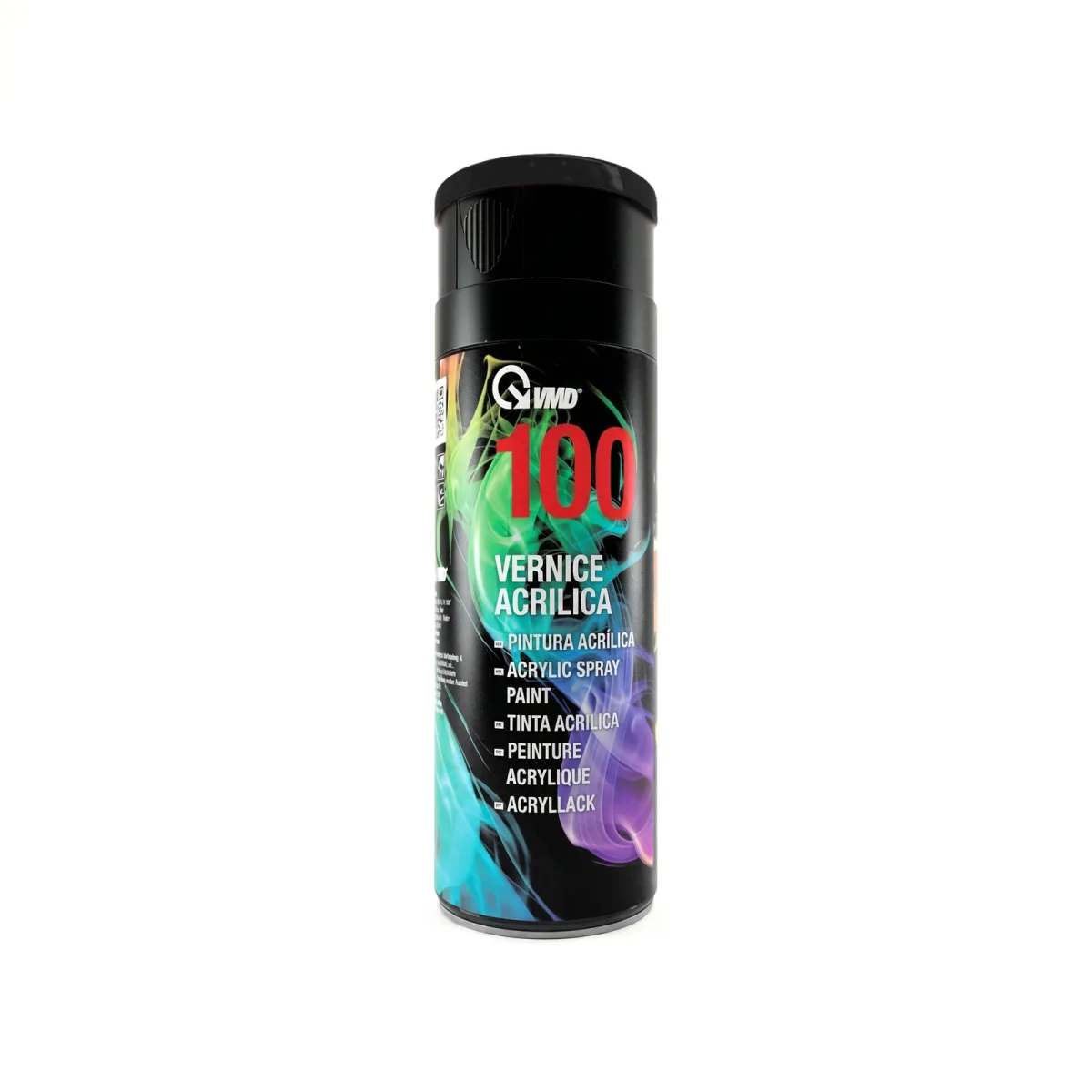 Vopsea acrilică emailată spray, negru mat, pentru metal, plastic și lemn, 400 ml