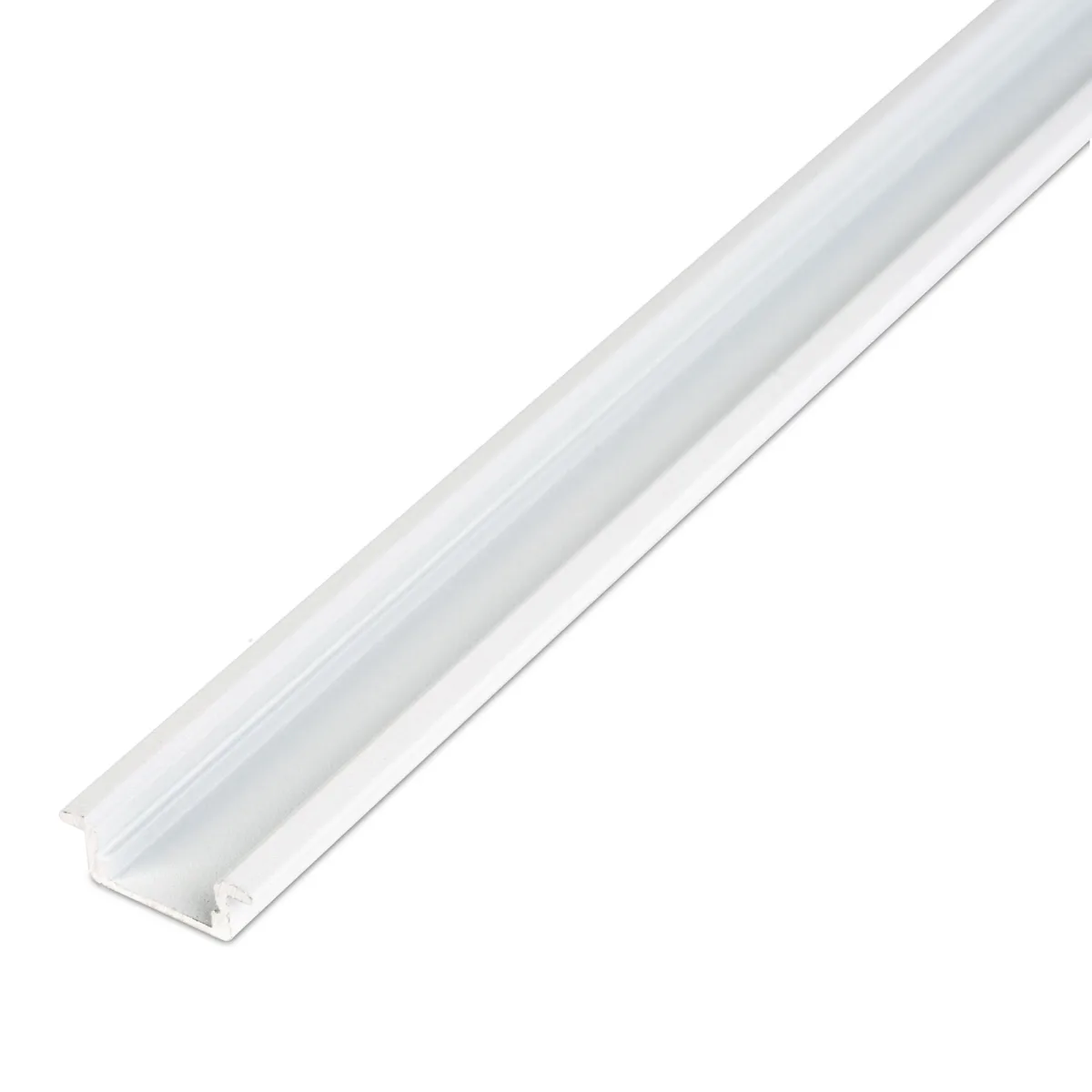 Profil aluminiu LED incastrat alb 1 m, sina profil banda LED tip U, canal aluminiu LED - imagine 4