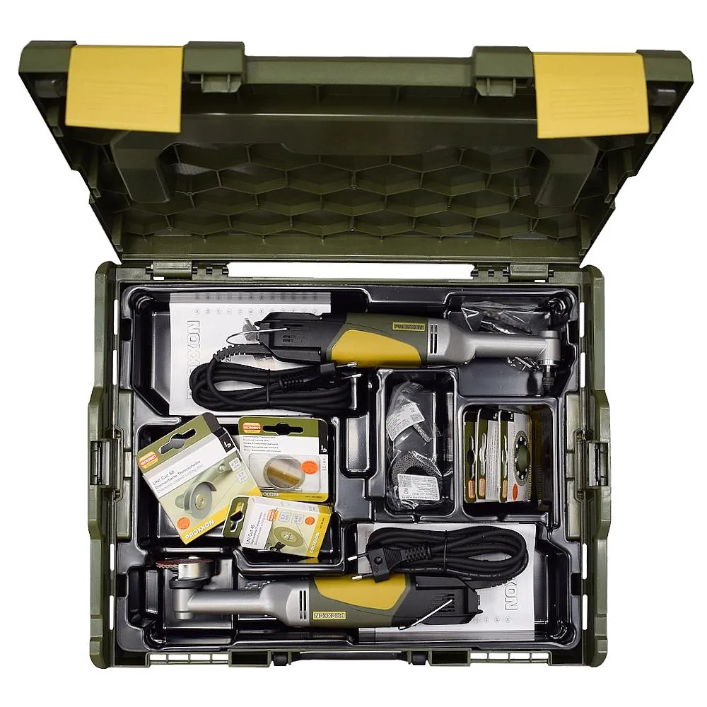 Set debitare ceramica si piatra naturala, Proxxon Esential, combo pack, Brushless, 14 piese
