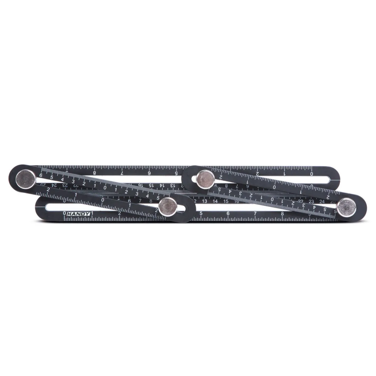 Rigla metalica multifunctionala pentru copiere unghiuri si masuratori, 31 x 18 cm - imagine 2