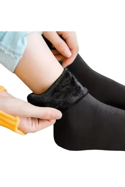 Set sosete termice Macvi, unisex, 2 perechi, negre, 80% poliester, 20% elastan, marime universala - imagine 2