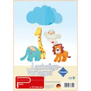 Pebaro 337S, Sablon din lemn, little animals, pentru traforaj, dimensiunea A4