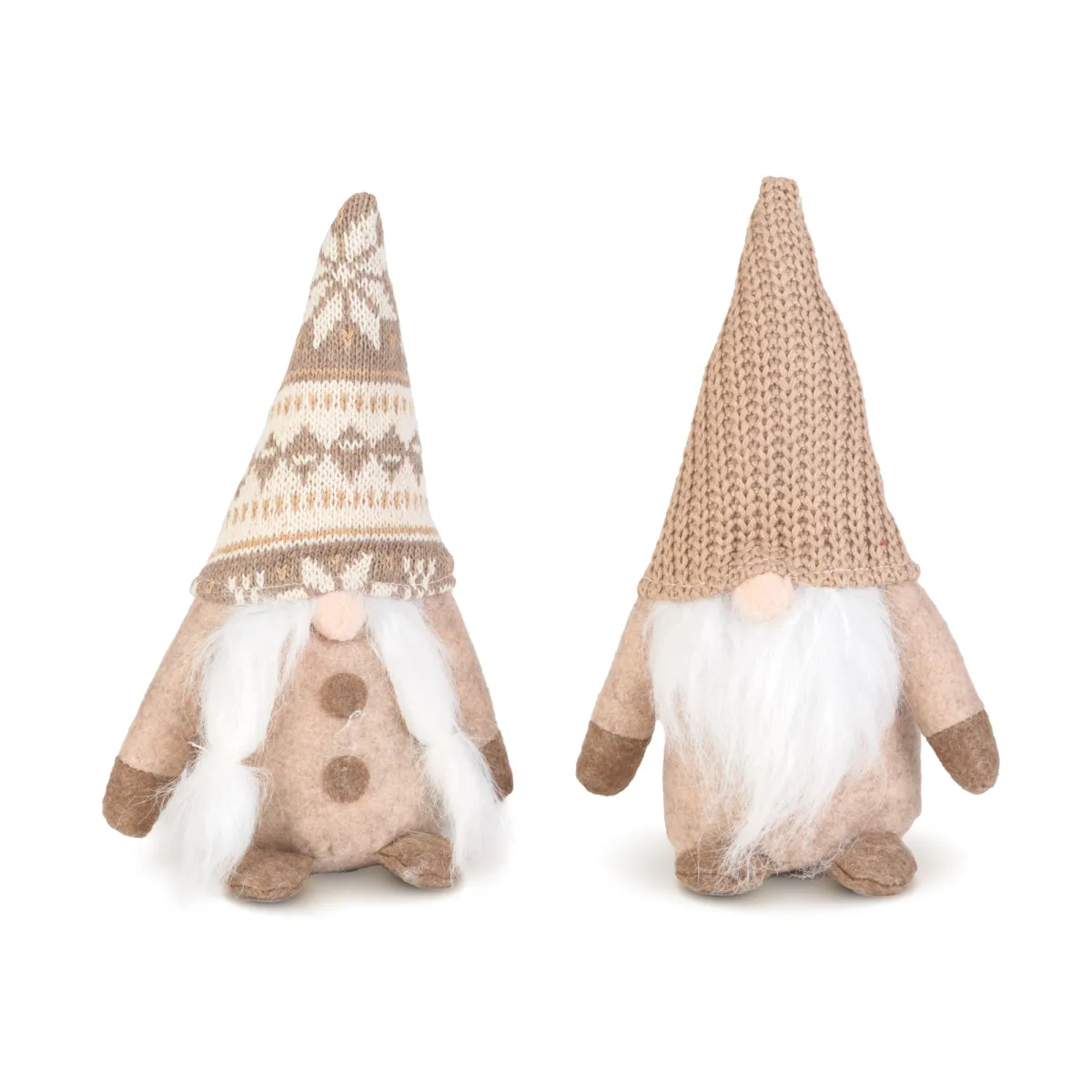 Figurina gnom scandinav decorativ, textil, 25 cm, 2 modele, decor Craciun si iarna - imagine 2