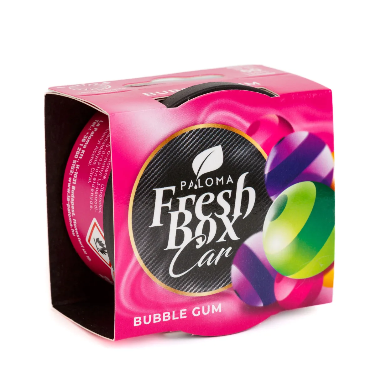 Odorizant Auto Paloma Fresh Box Bubble Gum, 25 g, pentru Suport Pahar