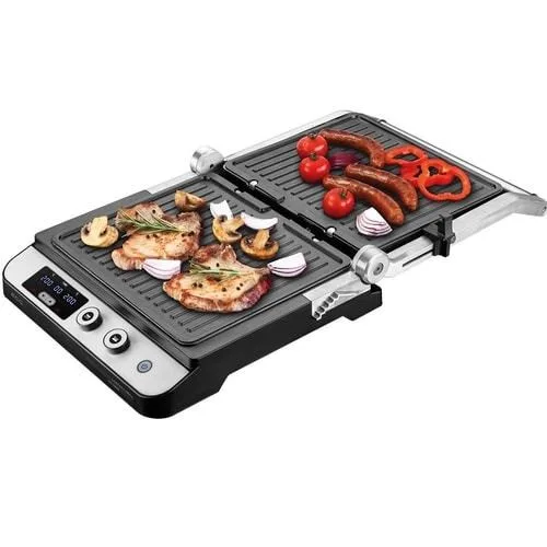 Contact grill ECG KG 1000 Gourmet, 1650–2000 W, 2 termostate independente - imagine 4