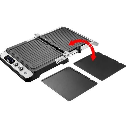 Contact grill ECG KG 1000 Gourmet, 1650–2000 W, 2 termostate independente - imagine 5