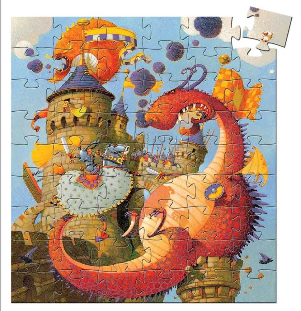 Puzzle Cavalerul si dragonul, Djeco - imagine 2