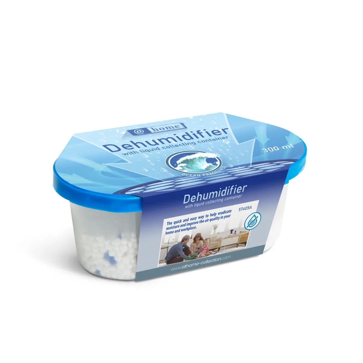 Dezumidificator 300 ml miros oceanic, absorbtie umiditate, anti mucegai, compact
