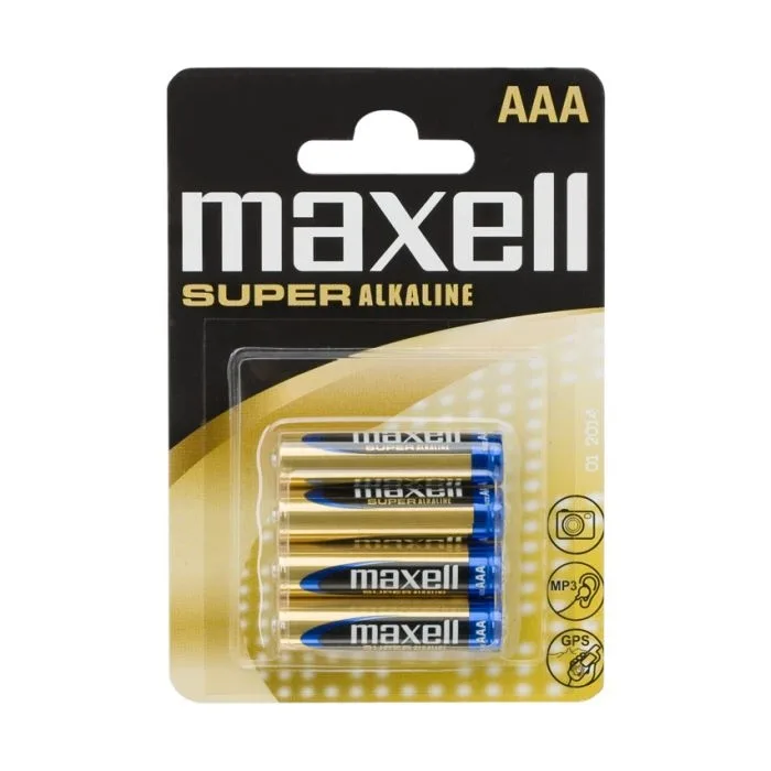 Baterii AAA LR03 Super Alkaline 1.5V, blister 4 buc, durata lunga, rezistente scurgeri, telecomanda
