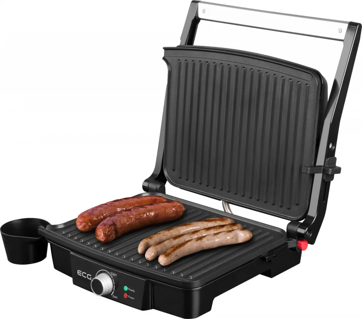 Grill electric ECG KG 100, 2000 W, 3 tipuri de gatire, deschidere 180º - imagine 3