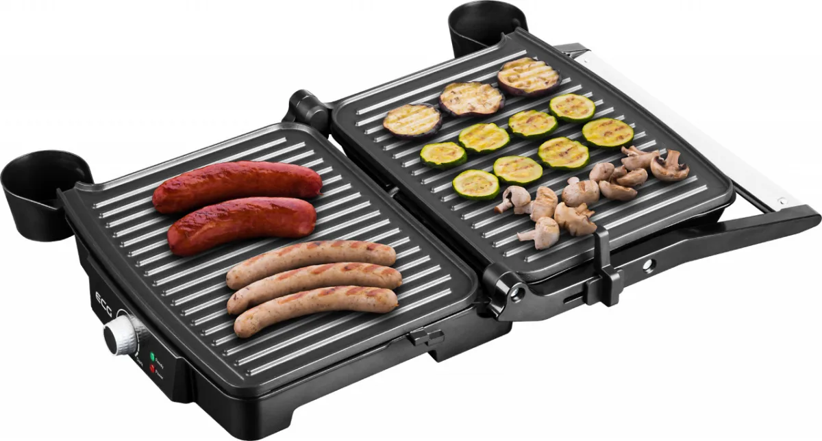 Grill electric ECG KG 100, 2000 W, 3 tipuri de gatire, deschidere 180º - imagine 5