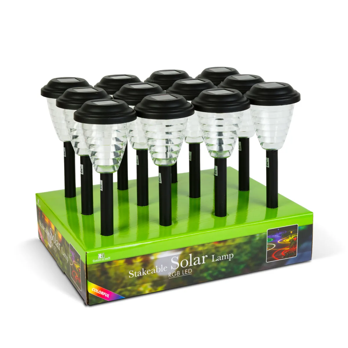 Lampa solara gradina LED RGB schimbare culori, 36 cm, cu tarus, iluminat exterior decorativ - imagine 4