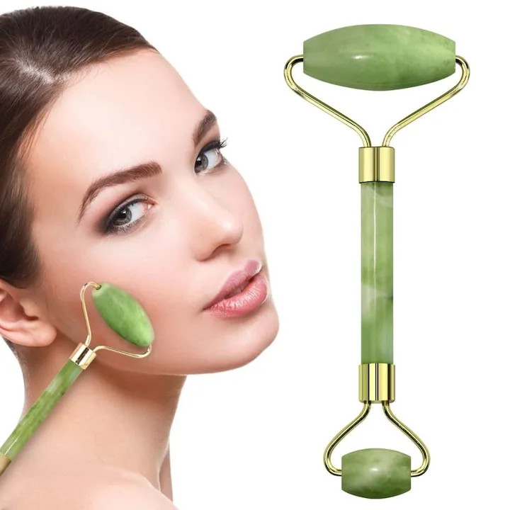 Aparat masaj facial Macvi®, Verde/Auriu - imagine 3