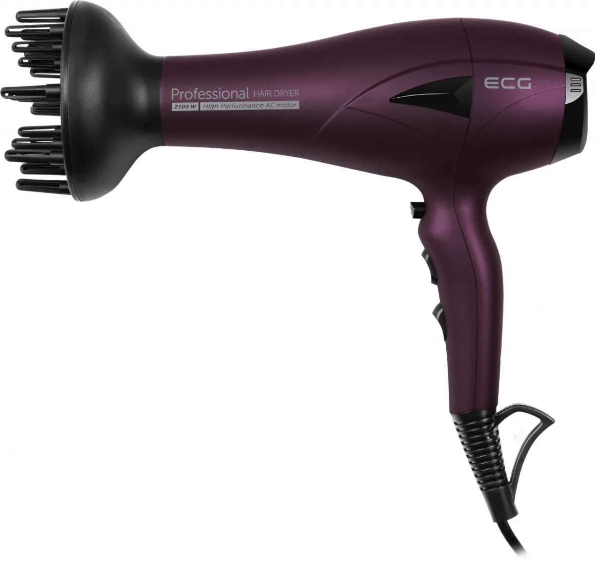 Uscator de par ECG VV 3121 Professional cu ionizare, 2100 W, 2 viteze, 3 setari de temperatura - imagine 10