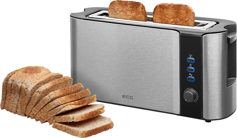 Prajitor de paine ECG ST 10630 inox , 1000 W, 2 felii, 6 niveluri rumenire - imagine 8