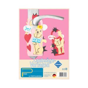 Pebaro 375/8S, Sablon din lemn, semn de usa cu pisici, pentru traforaj, dimensiunea A4