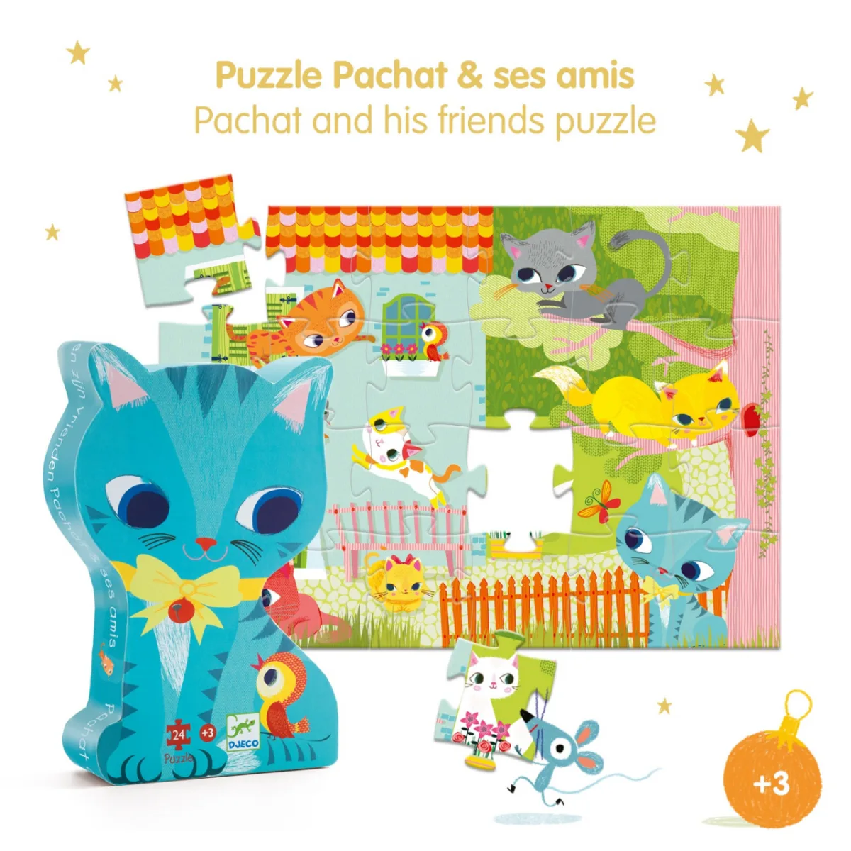 Puzzle Pisici jucause, Djeco - imagine 2