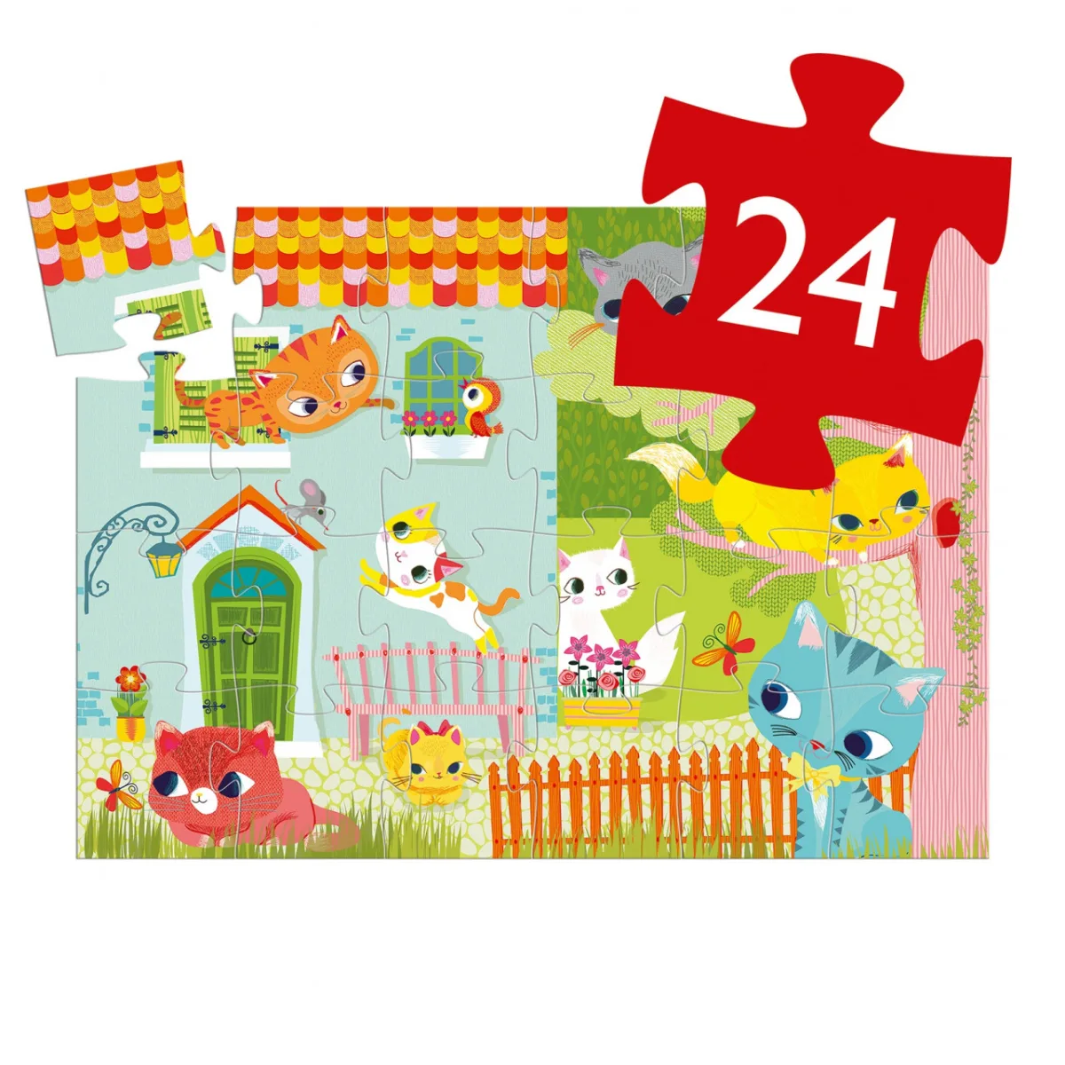 Puzzle Pisici jucause, Djeco - imagine 5