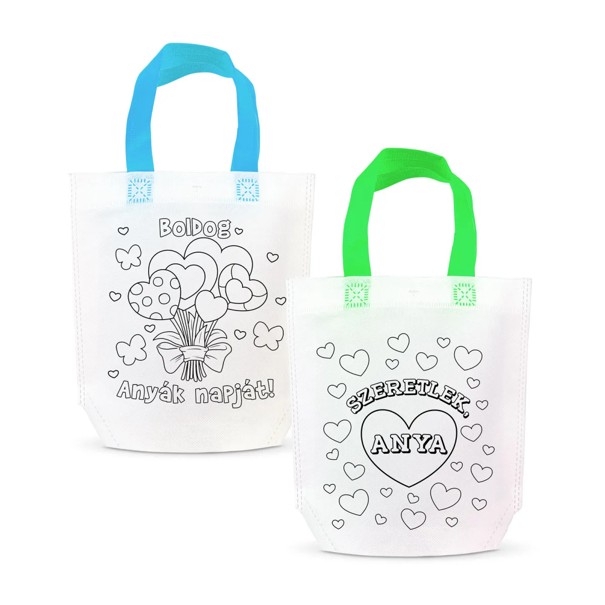 Geanta de colorat, 22 x 21 cm, PET, activitati copii, 2 modele, cadou creativ