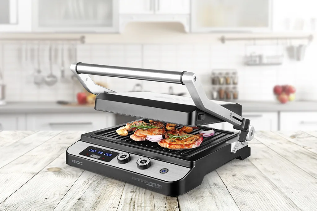 Contact grill ECG KG 1000 Gourmet, 1650–2000 W, 2 termostate independente - imagine 9