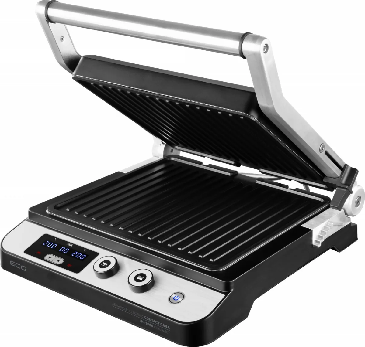 Contact grill ECG KG 1000 Gourmet, 1650–2000 W, 2 termostate independente - imagine 10