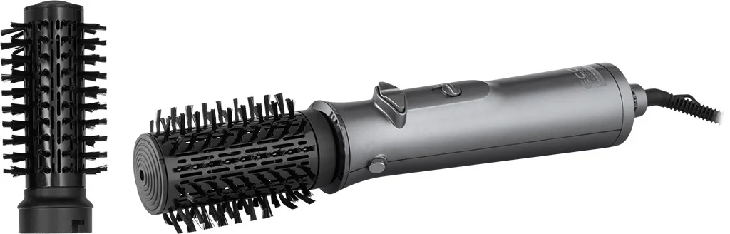 Perie rotativa cu aer cald ECG Modifica Hairbrush Moonstone, 1200 W, ionizare, 2 debite de aer, 2 nivele temperatura, gri metalic