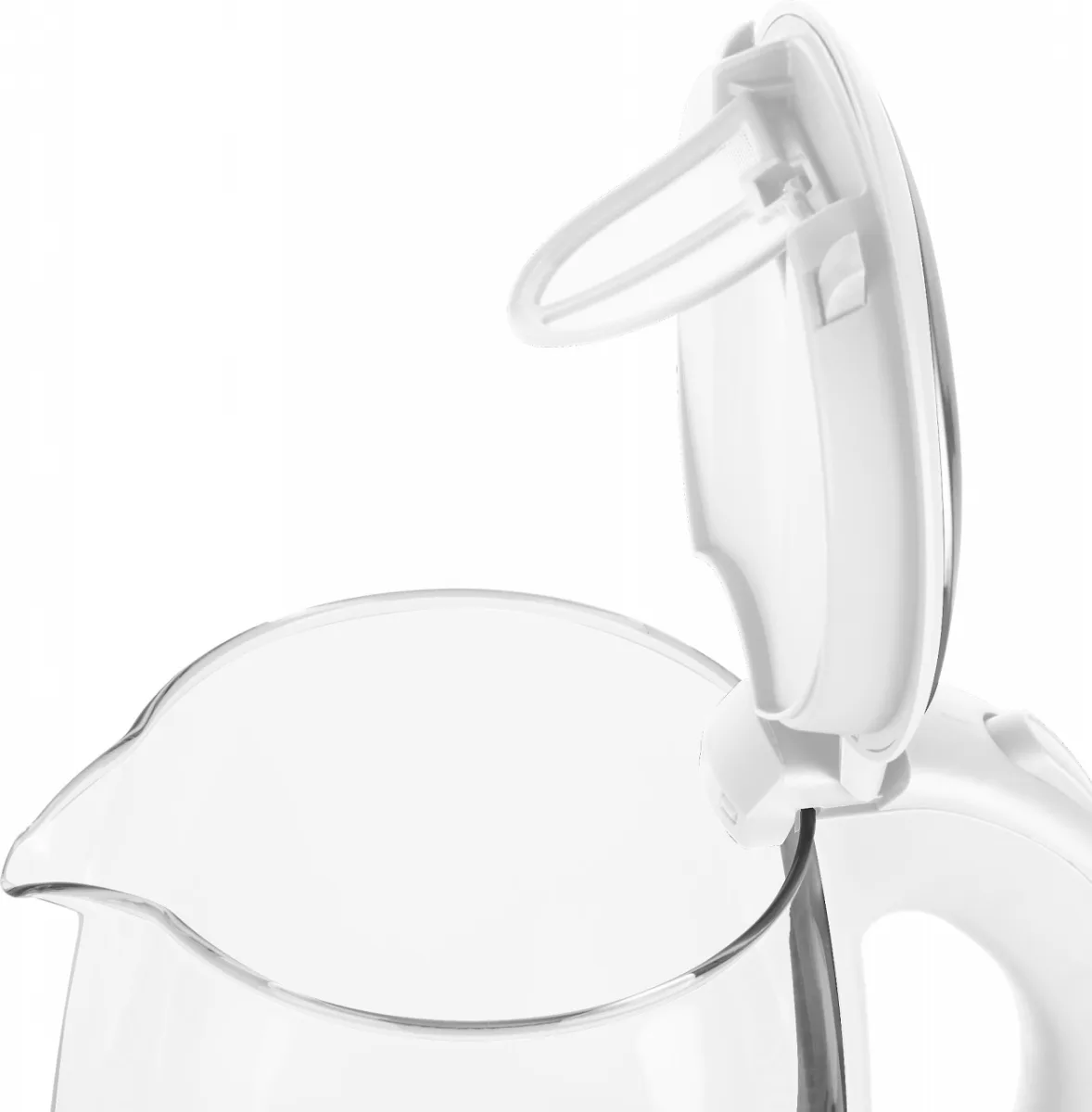 Cana electrica fierbator din sticla ECG RK 2020 alba, 2 L, 2200 W, lumina albastra de fundal - imagine 7