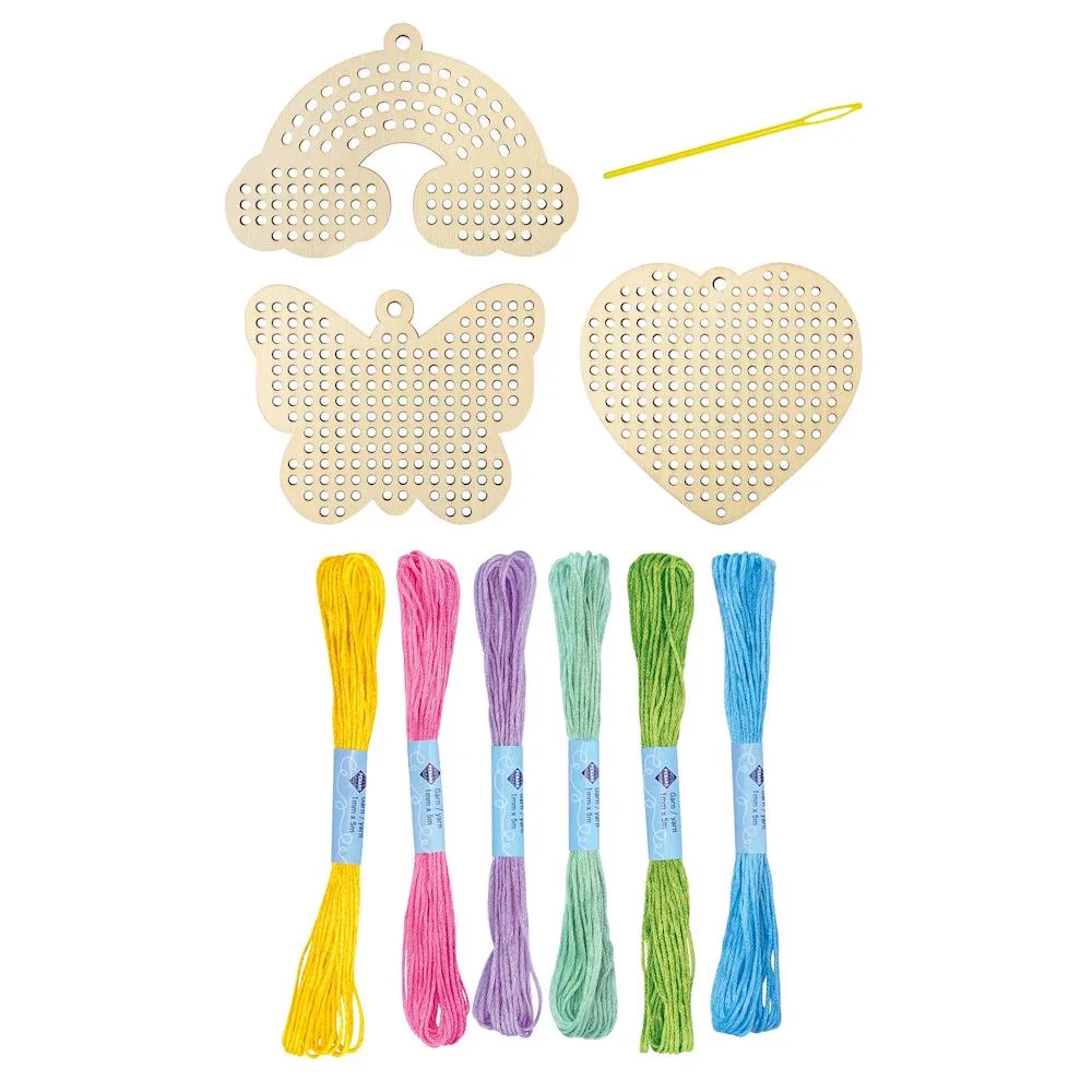 Pebaro STICK1, Set creativ broderie: Inima, fluture, curcubeu - imagine 3