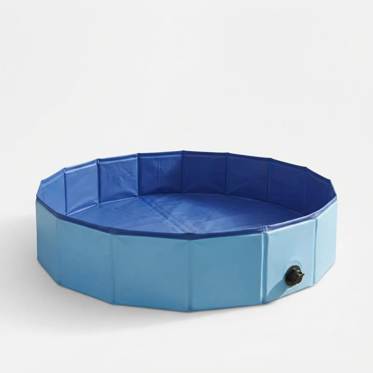 Piscina pliabila pentru caini pisici si animale mici, PVC cu MDF, 120 x 30 cm, albastru