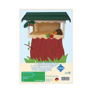 Kit constructie, casa pentru pasari, contine 4 sabloane din lemn, dimensiunea A4 Pebaro 399S