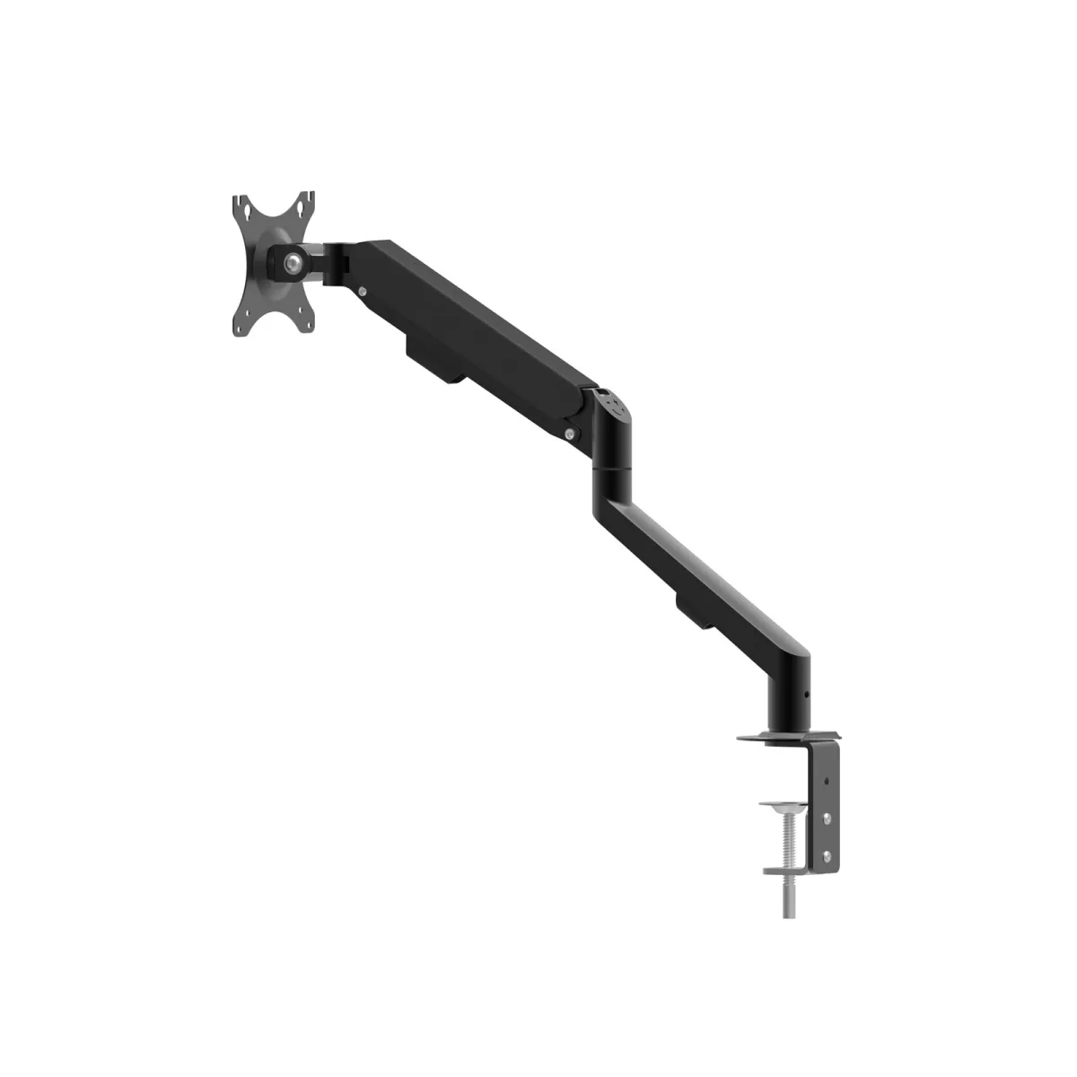 Suport monitor TV birou, brat articulat telescopic, VESA 75x75 100x100, reglabil, fixare blat - imagine 5