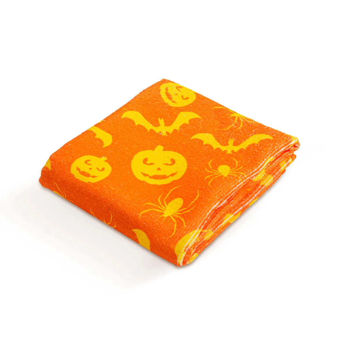 Laveta microfibra, 60x40 cm, portocaliu model Halloween