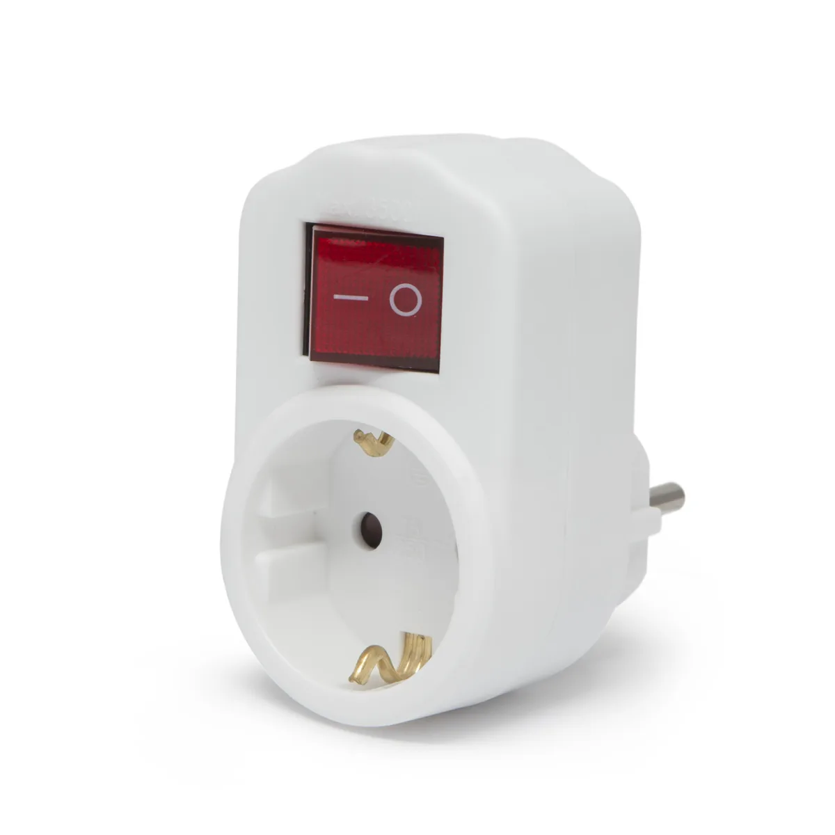 Adaptor de Perete cu Intrerupator si Impamantare, 16A, 3500W pentru Prize 230V