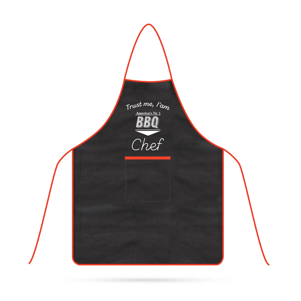 Sort de grila negru cu rosu 61x75,5 cm buzunar mare protecție haine BBQ