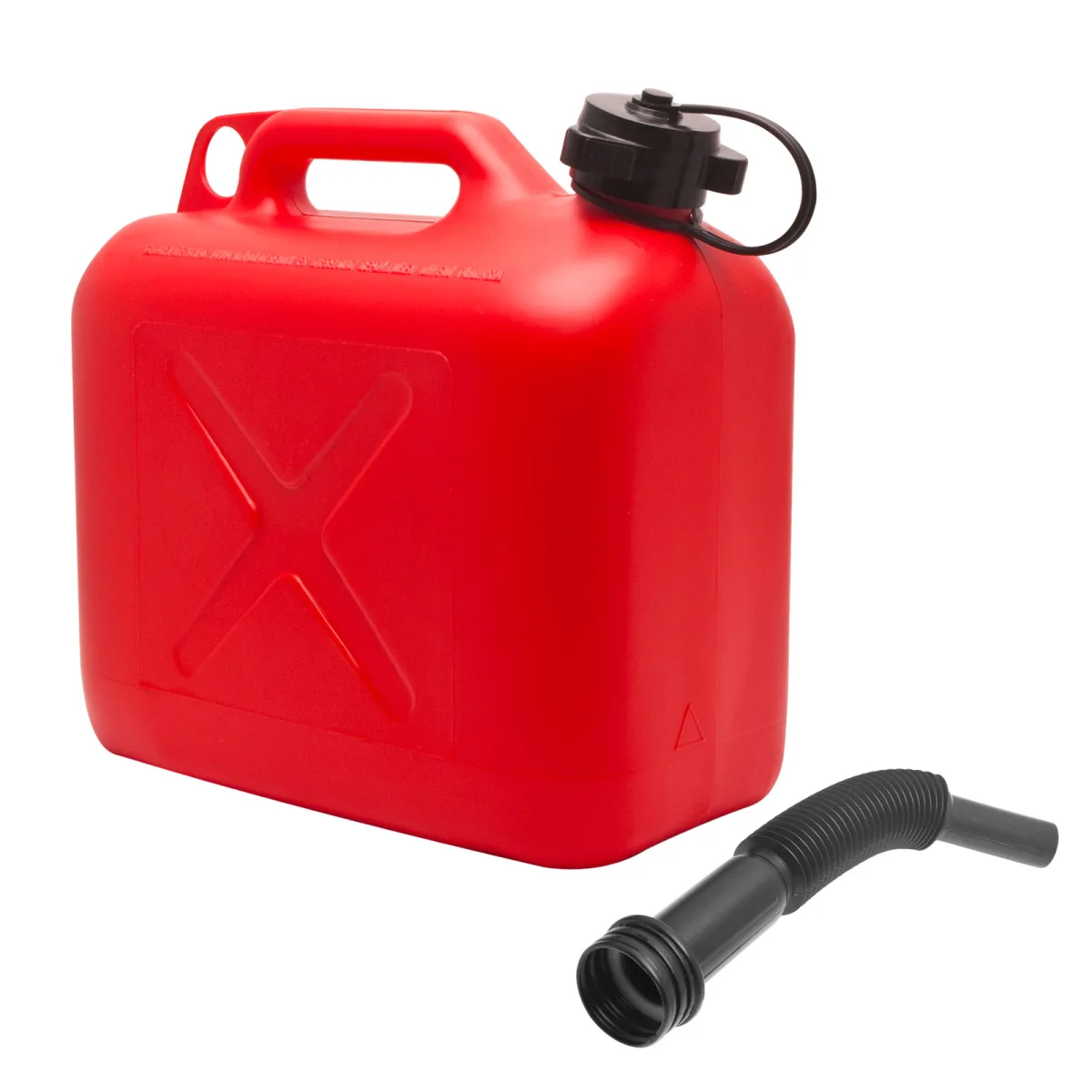 Canistra combustibil din plastic 5 L, cu furtun de turnare, rosie